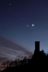 Congiunzione Giove-Luna-Venere  